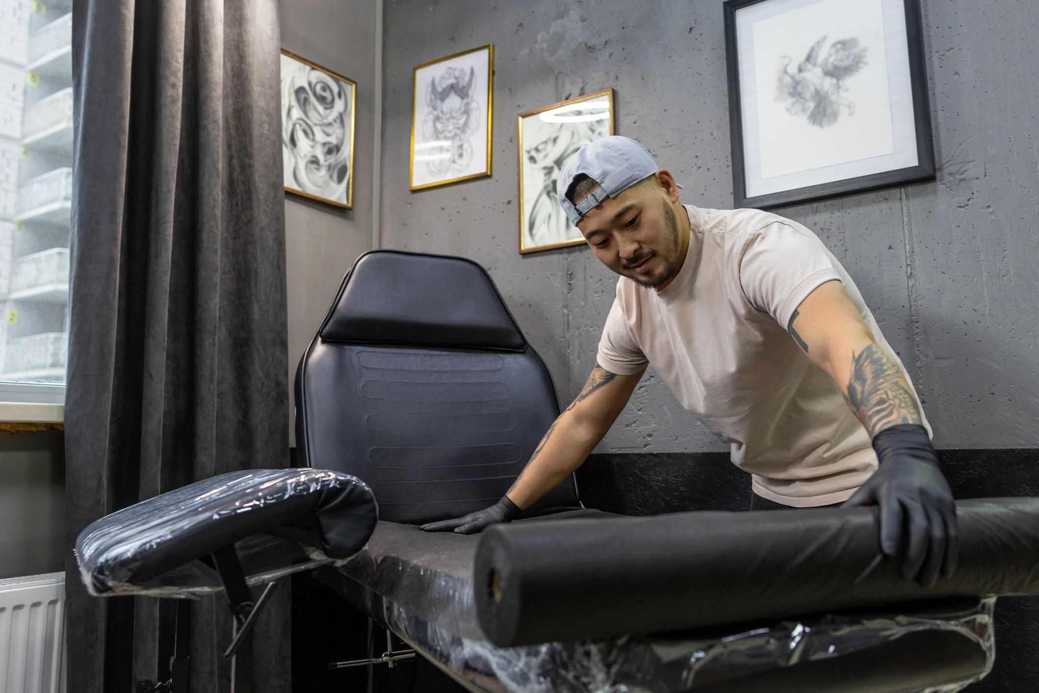 black and gray tattoo art